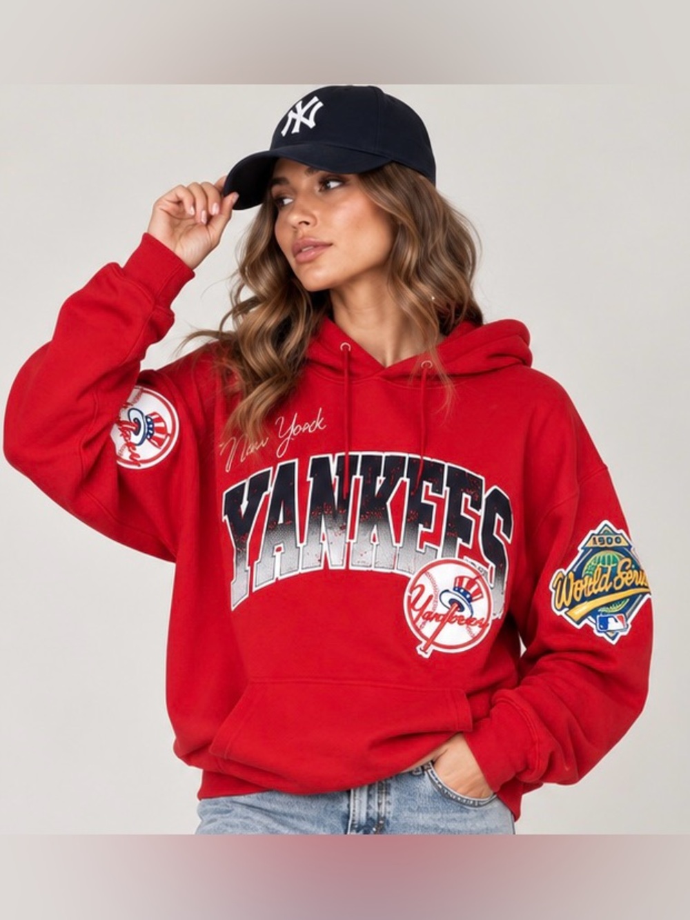 Pro Standard NY Yankees Red Hoodie XS 1996 World Series MLB Baseballcore